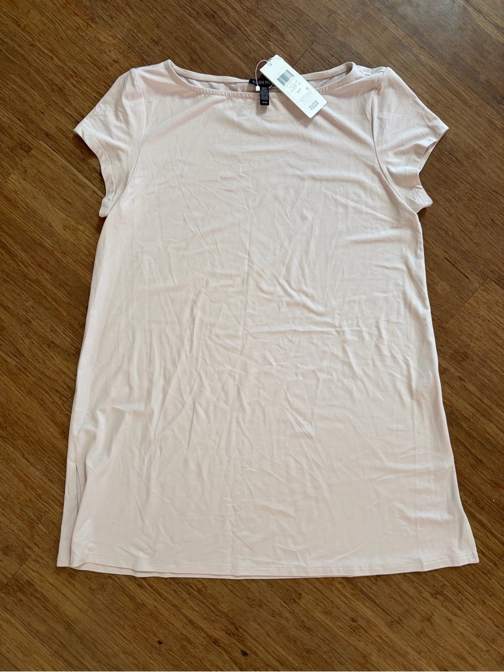 NWT Eileen Fisher Bateau Neck Tunic, Pale Mauve, Sz M